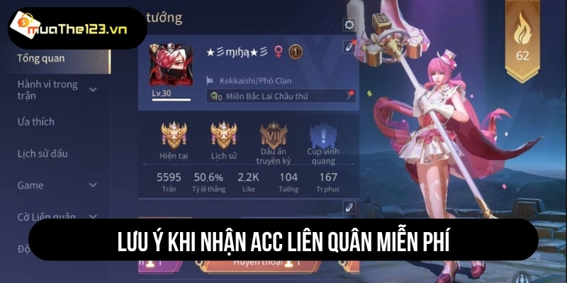 acc liên quân free miễn phí chưa ai lấy