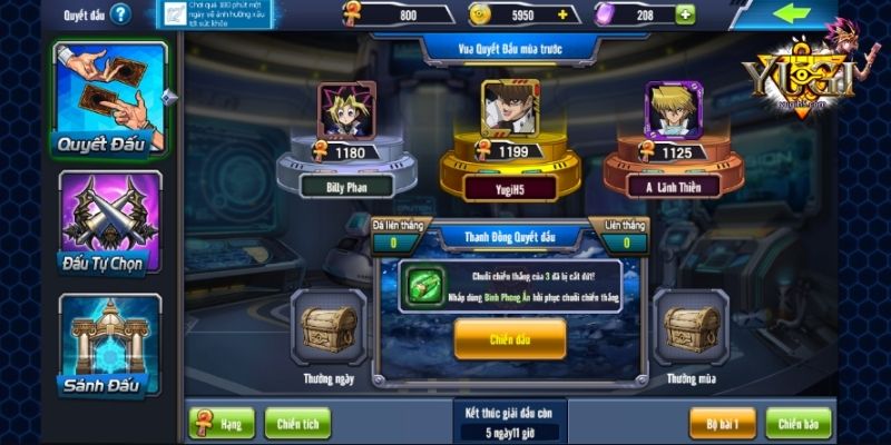 Acc Yugi H5 cho phép bạn xây dựng bộ bài ma thuật và thi đấu toàn cầu
