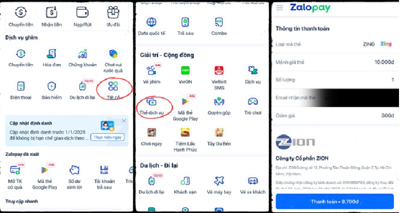 Các cách nạp thẻ vltk hiện nay
