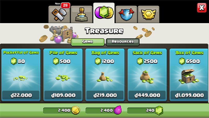 Cách nạp gem Clash of Clan bằng thẻ Visa và Master Card cho IOS
