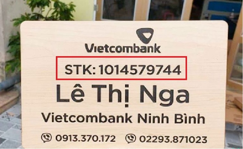 Hình ảnh số tài khoản ngân hàng