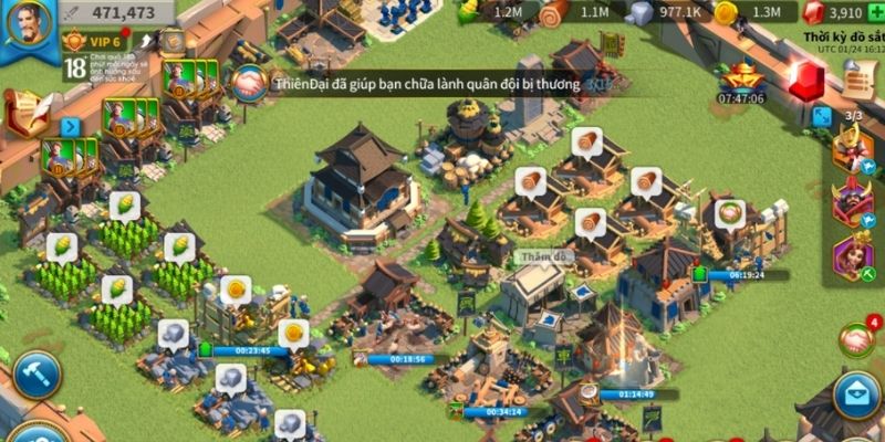 Lương thực cùng gỗ và kim cương là ba loại tiền tệ trong game