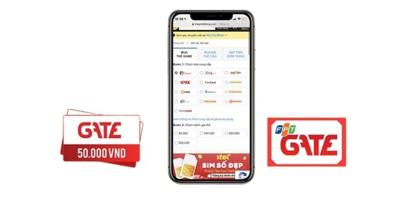 Mua thẻ FPT gate bằng sms